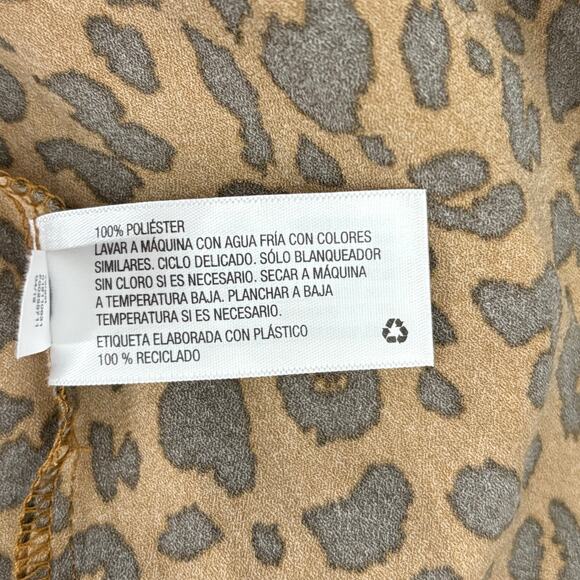 A New Day Leopard Print High Waist Tie Shorts Brown Size Large - Picture 9 of 9